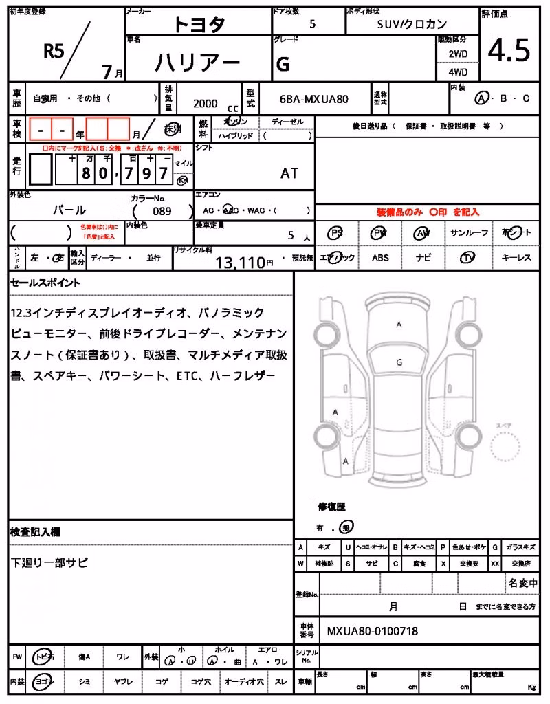 TOYOTA HARRIER