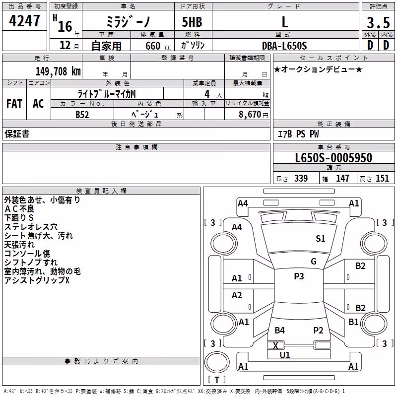 DAIHATSU MIRA GINO
