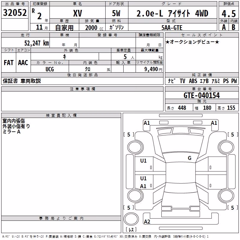 SUBARU XV