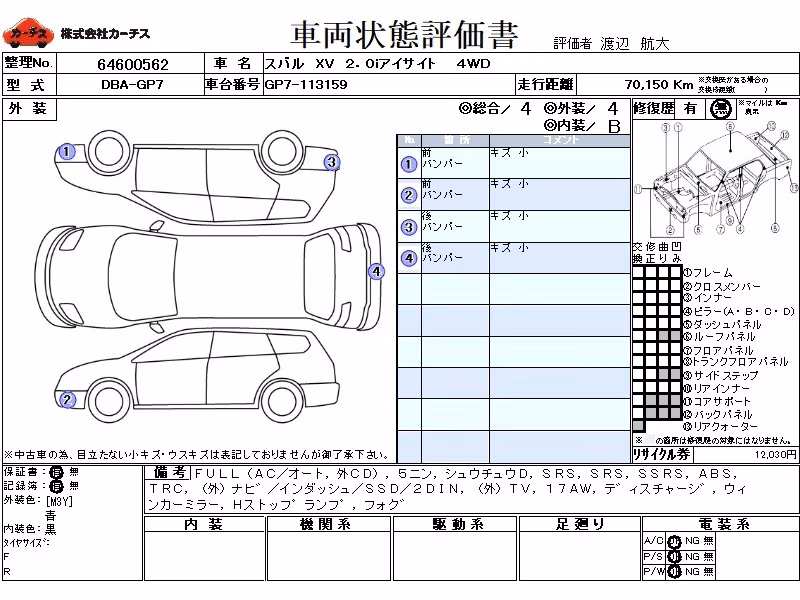 SUBARU XV