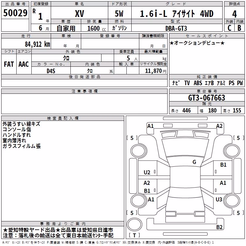 SUBARU XV