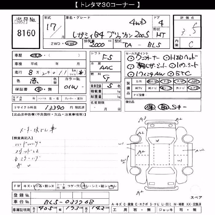 SUBARU LEGACY B4