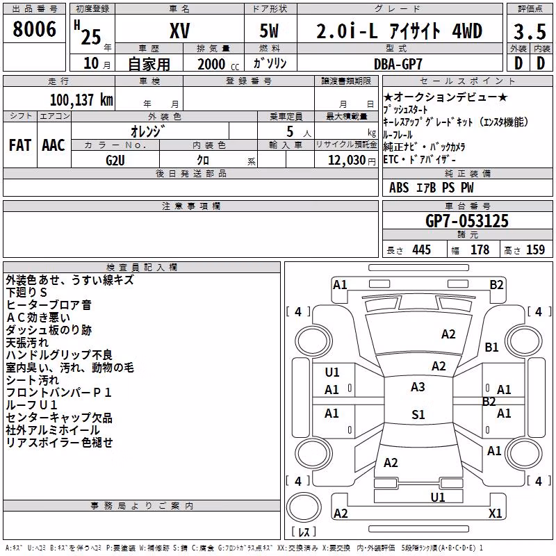SUBARU XV