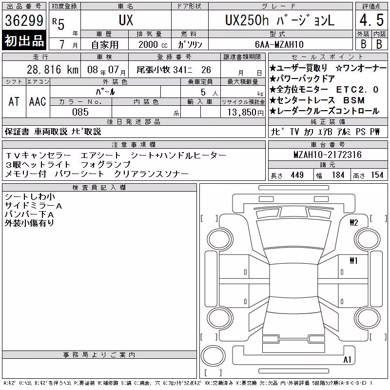 LEXUS UX250H