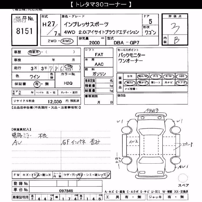 SUBARU XV