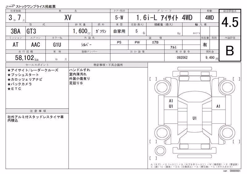 SUBARU XV