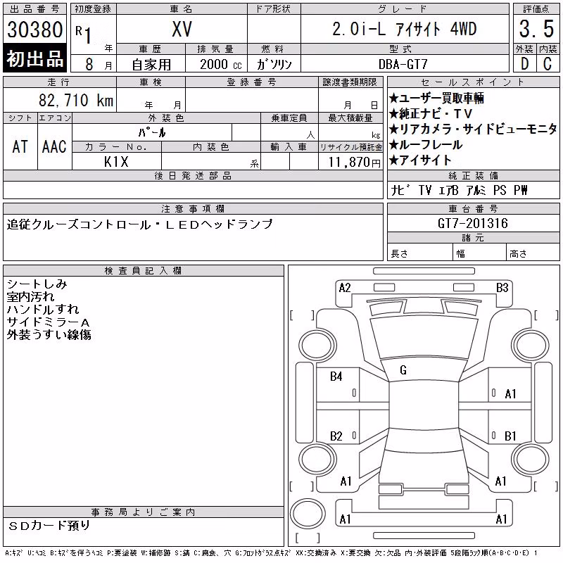 SUBARU XV