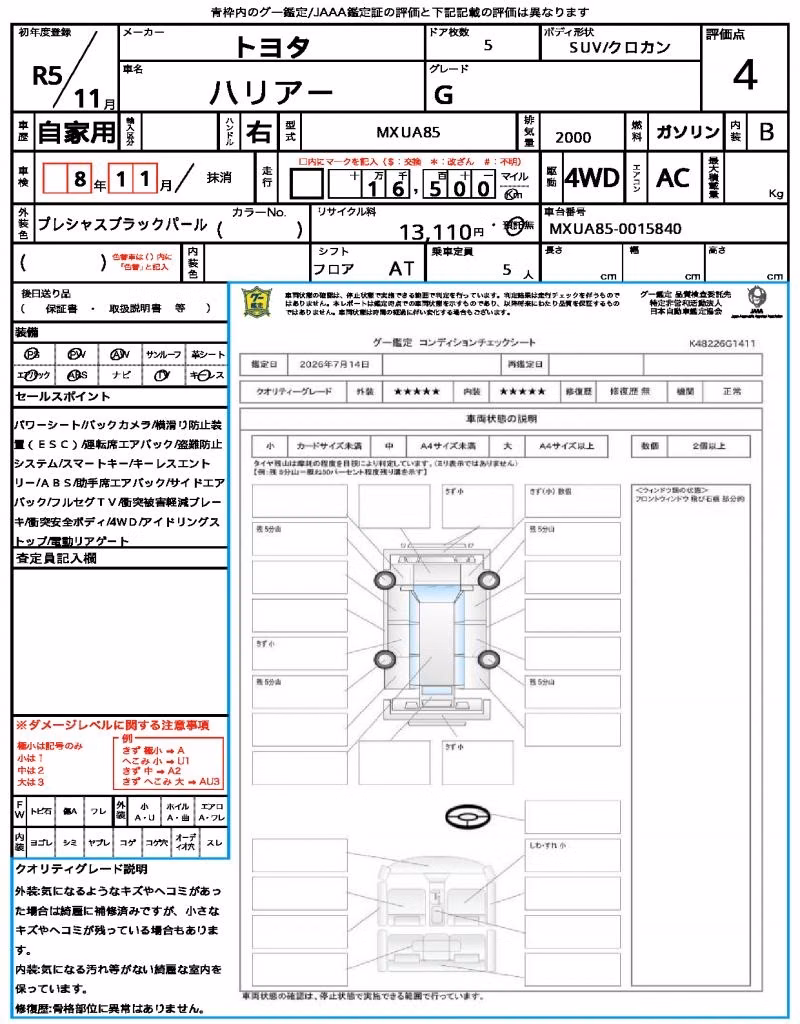 TOYOTA HARRIER