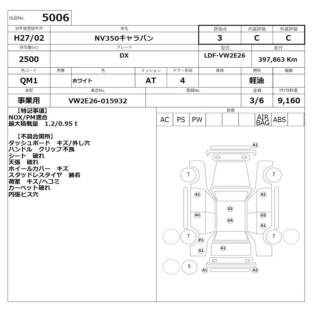 NISSAN NV350 CARAVAN