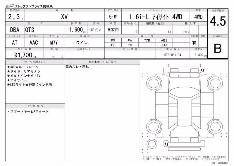 SUBARU XV