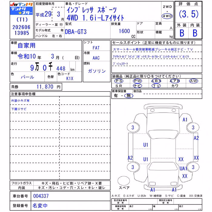 SUBARU XV