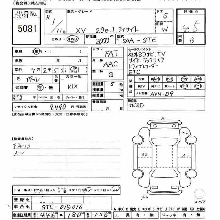 SUBARU XV