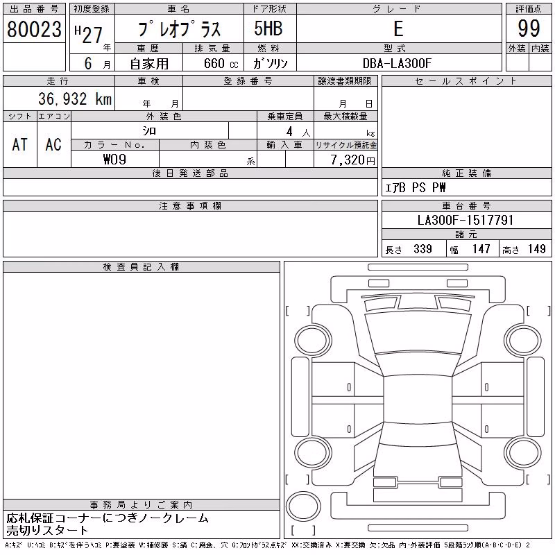 SUBARU PLEO PLUS
