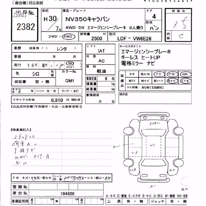NISSAN NV350 CARAVAN