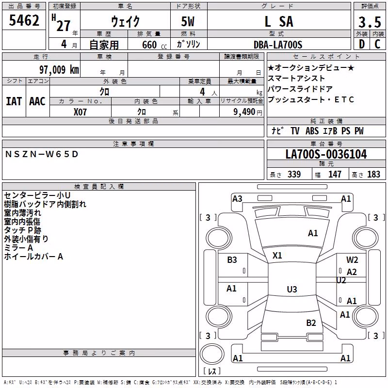 DAIHATSU WAKE