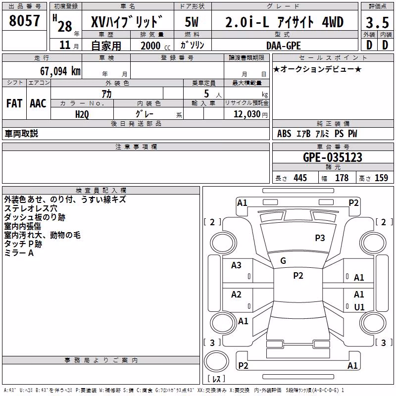 SUBARU XV