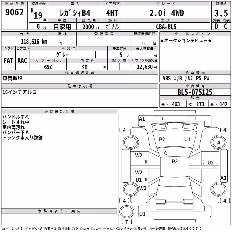 SUBARU LEGACY B4