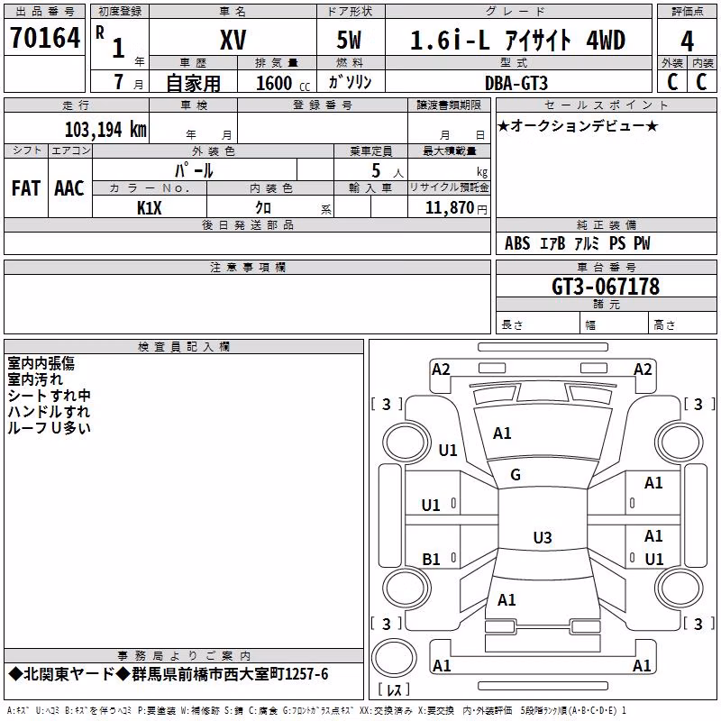 SUBARU XV