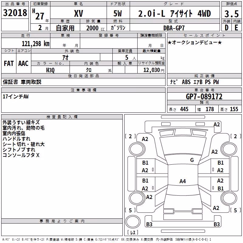SUBARU XV