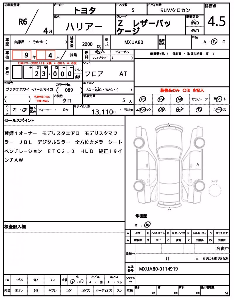 TOYOTA HARRIER