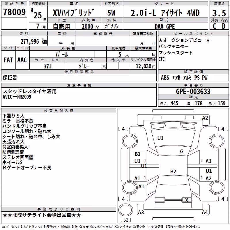 SUBARU XV