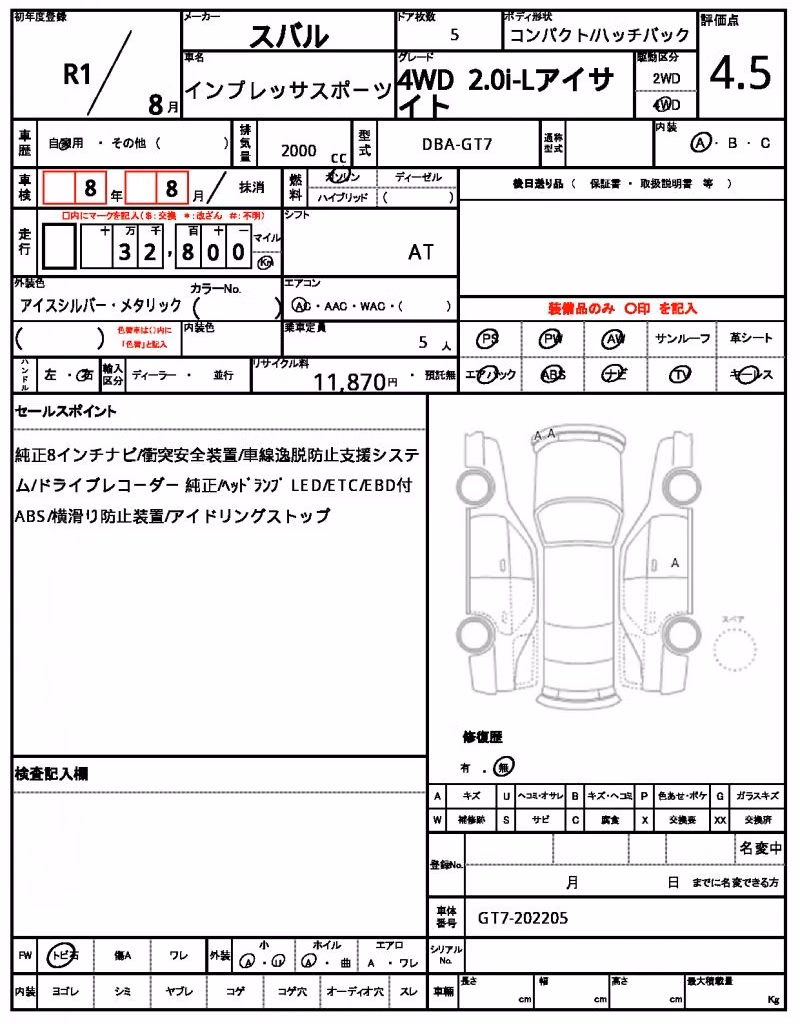 SUBARU XV