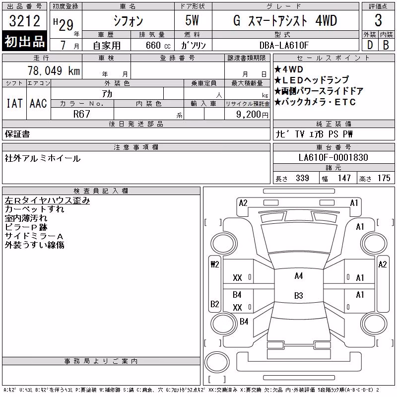 SUBARU CHIFFON