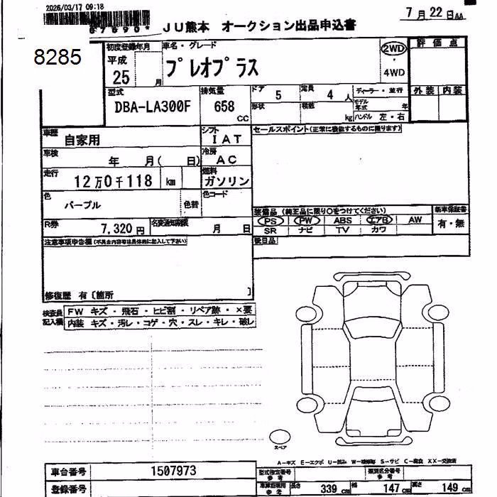 SUBARU PLEO PLUS