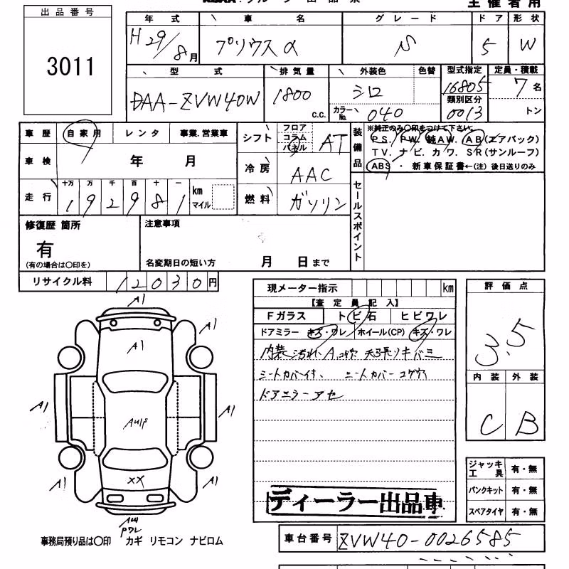 TOYOTA PRIUS ALPHA