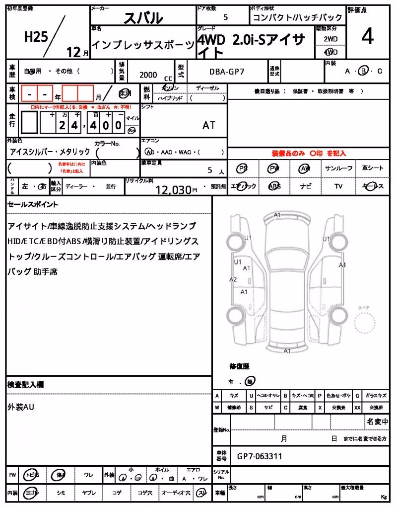 SUBARU XV
