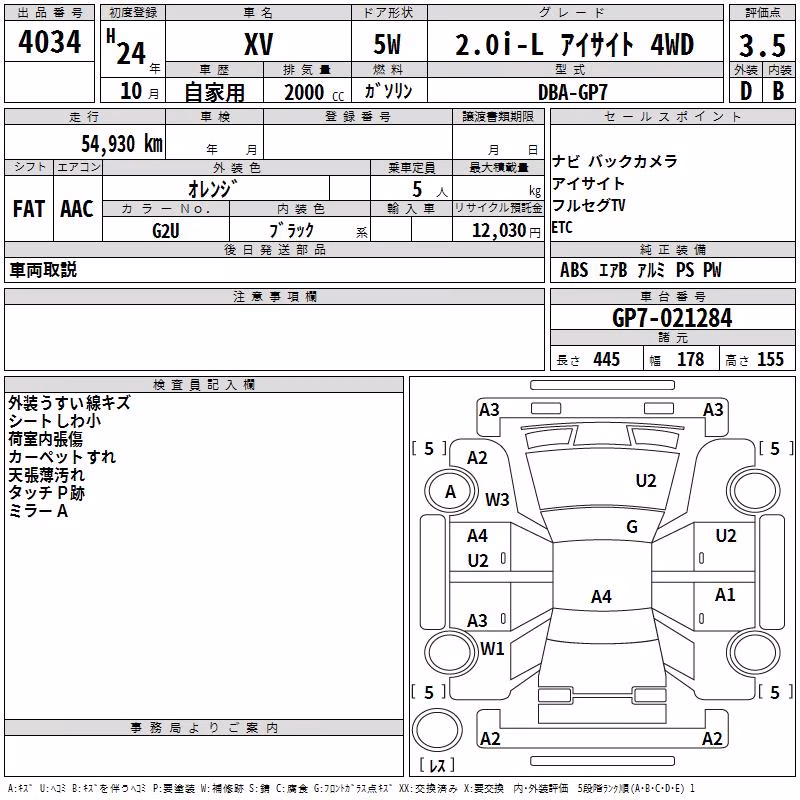 SUBARU XV