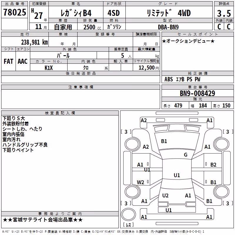 SUBARU LEGACY B4