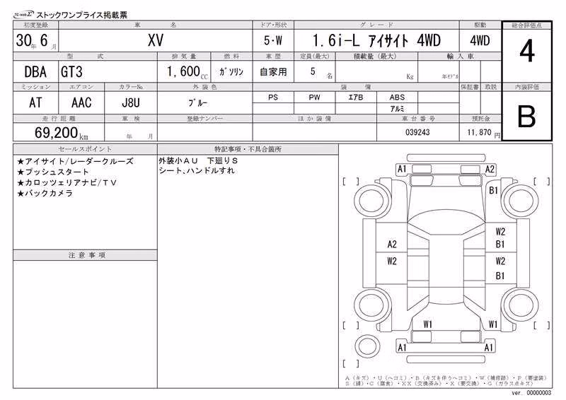 SUBARU XV