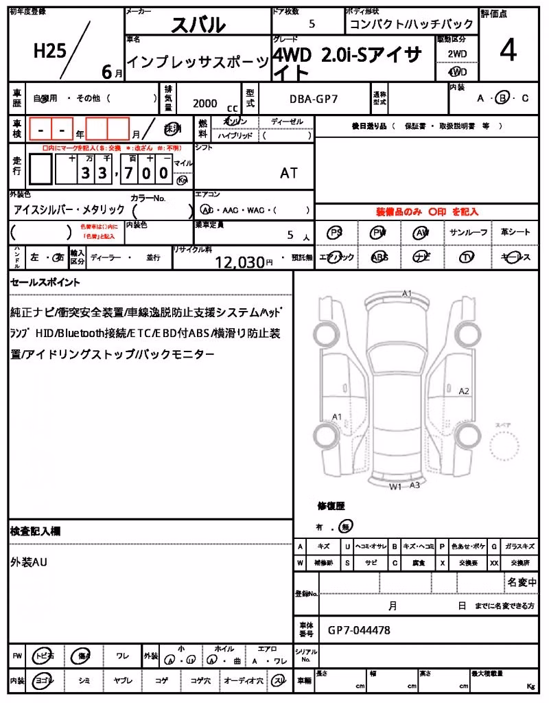 SUBARU XV