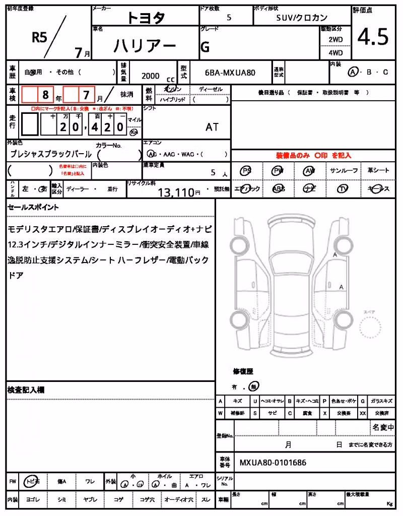 TOYOTA HARRIER