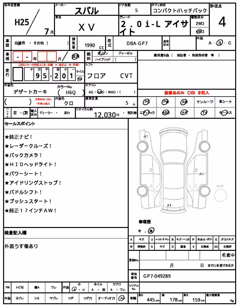 SUBARU XV