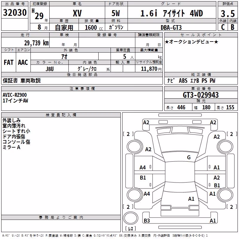 SUBARU XV