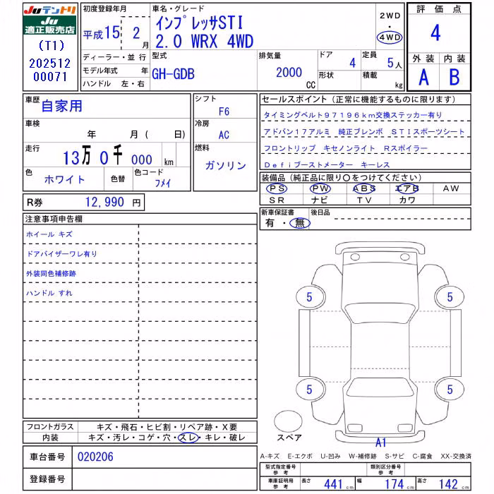 SUBARU IMPREZA WRX STI