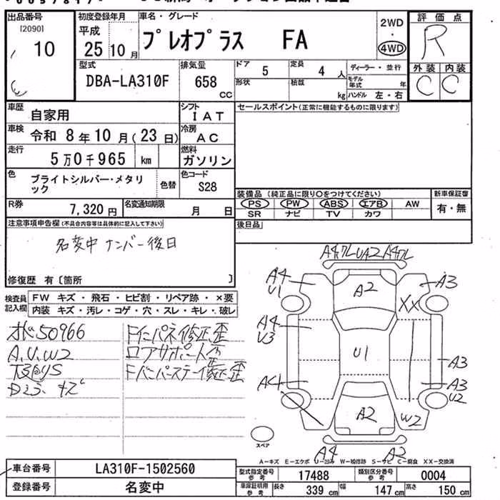 SUBARU PLEO PLUS
