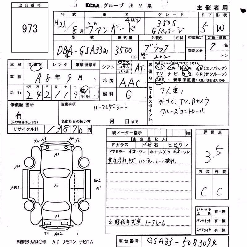 TOYOTA VANGUARD