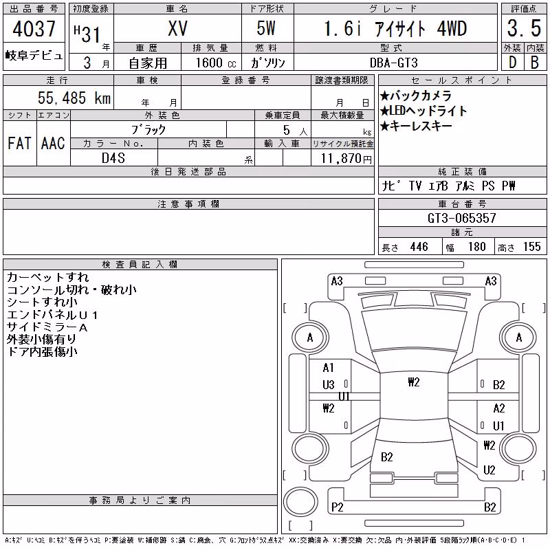 SUBARU XV
