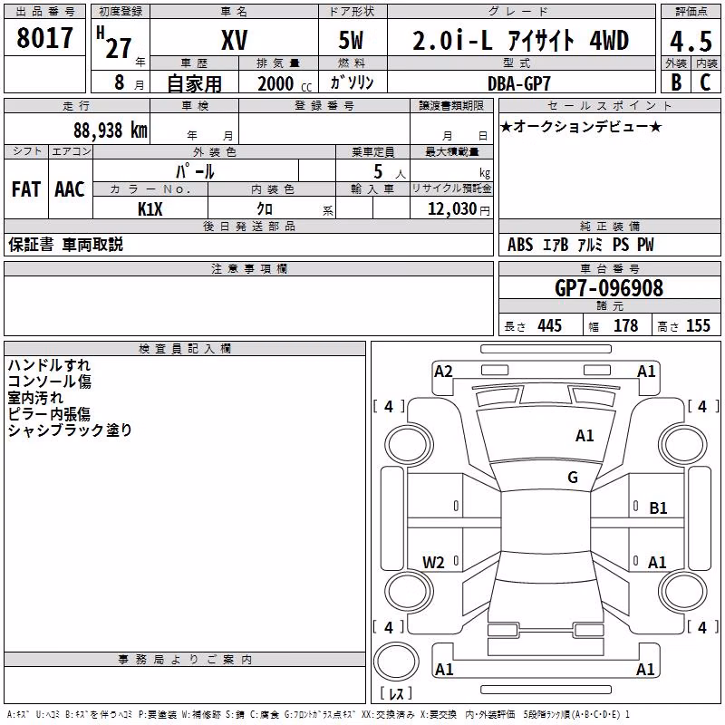 SUBARU XV