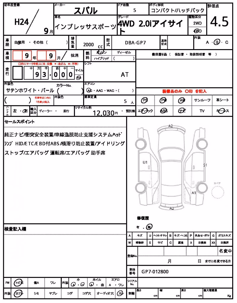 SUBARU XV