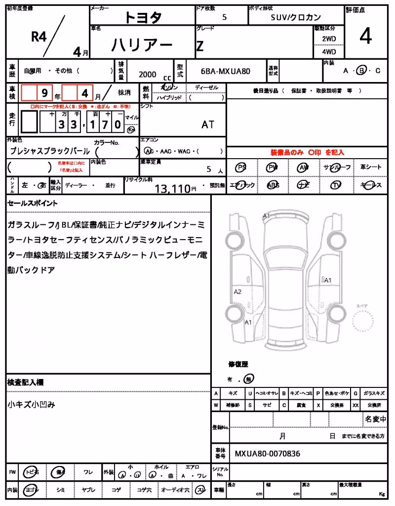 TOYOTA HARRIER