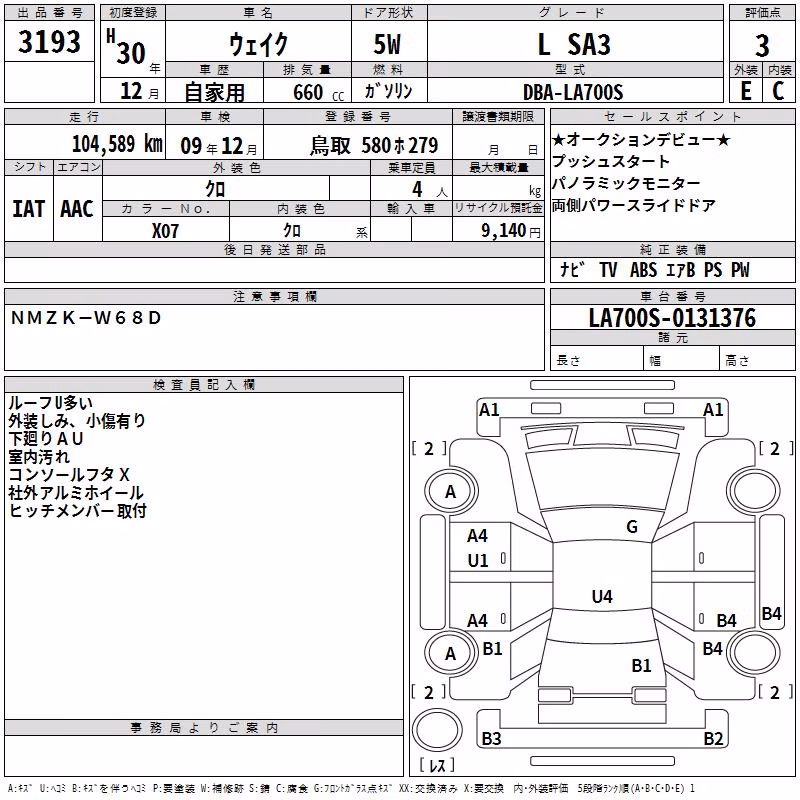 DAIHATSU WAKE