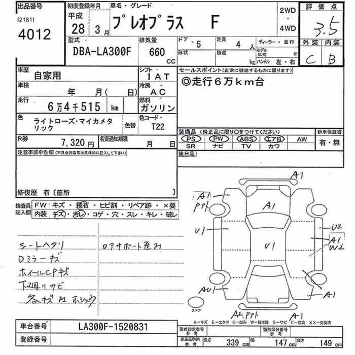 SUBARU PLEO PLUS