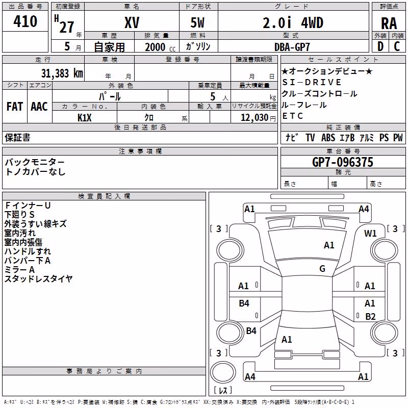 SUBARU XV