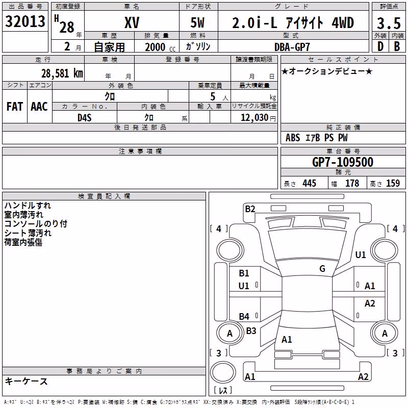 SUBARU XV