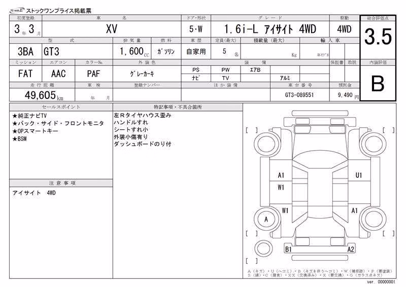 SUBARU XV