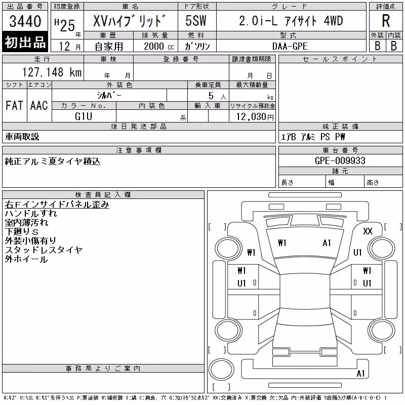 SUBARU XV